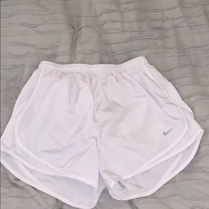White Nike Dri-Fit shorts